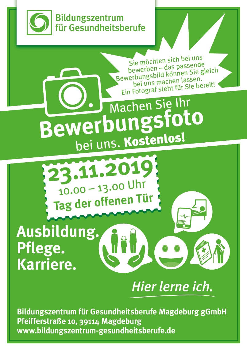 Flyer Tag der offenen Tür Bildungszentrum für Gesundheitsberufe